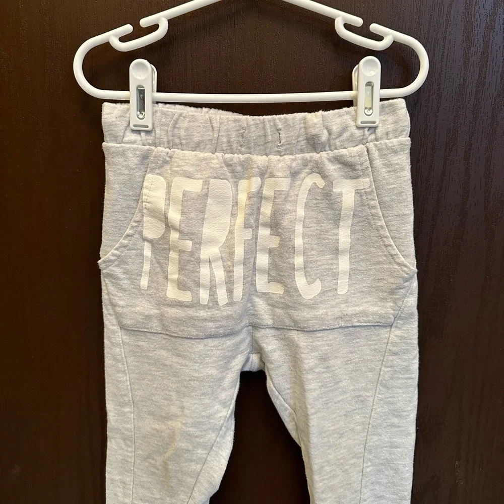 3/$15 Zara Baby Gray Harem Jogger Pants 2-3Y Drop Crotch Sweatpants